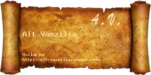 Alt Vaszilia névjegykártya